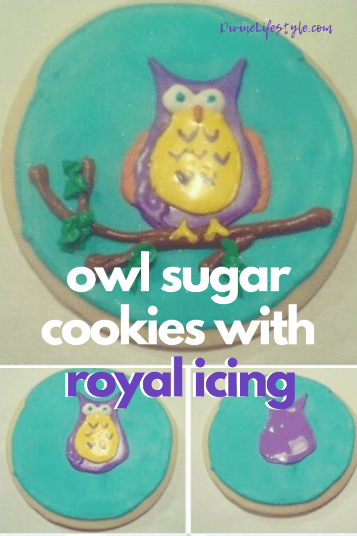 Owl Sugar Cookies with Royal Icing
