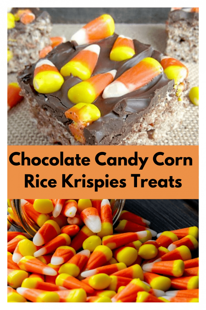 Chocolate Candy Corn Rice Krispies Treats