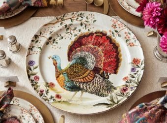 Pottery Barn Botanical Harvest Turkey Serving Platter