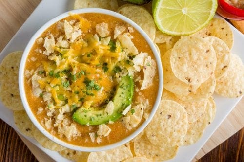 Skillet Chicken Enchilada Soup