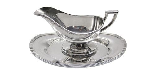 holiday silver gravy boat