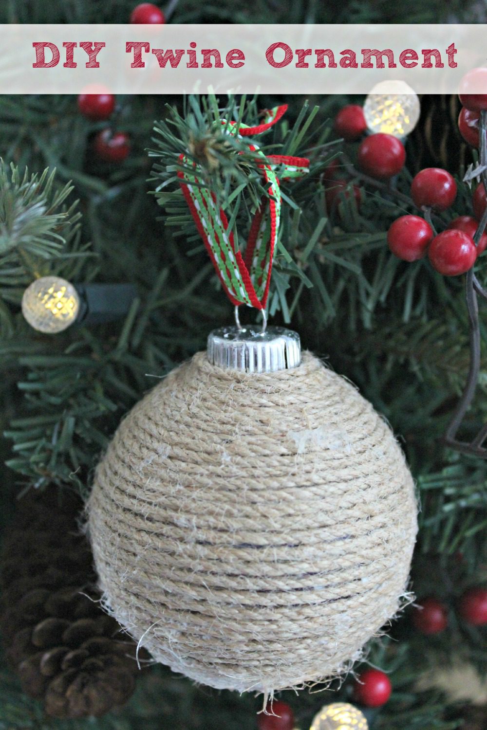 DIY Twine Christmas Ornament