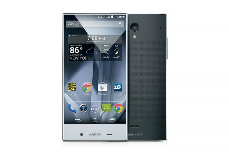 Sharp Aquos Silver Smartphone 3