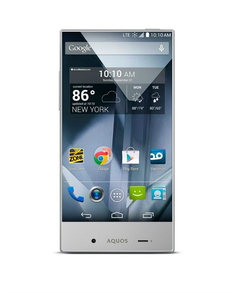 Sharp Aquos Silver Smartphone