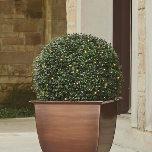 Grandinroad Pre Lit Boxwood Ball Topiary