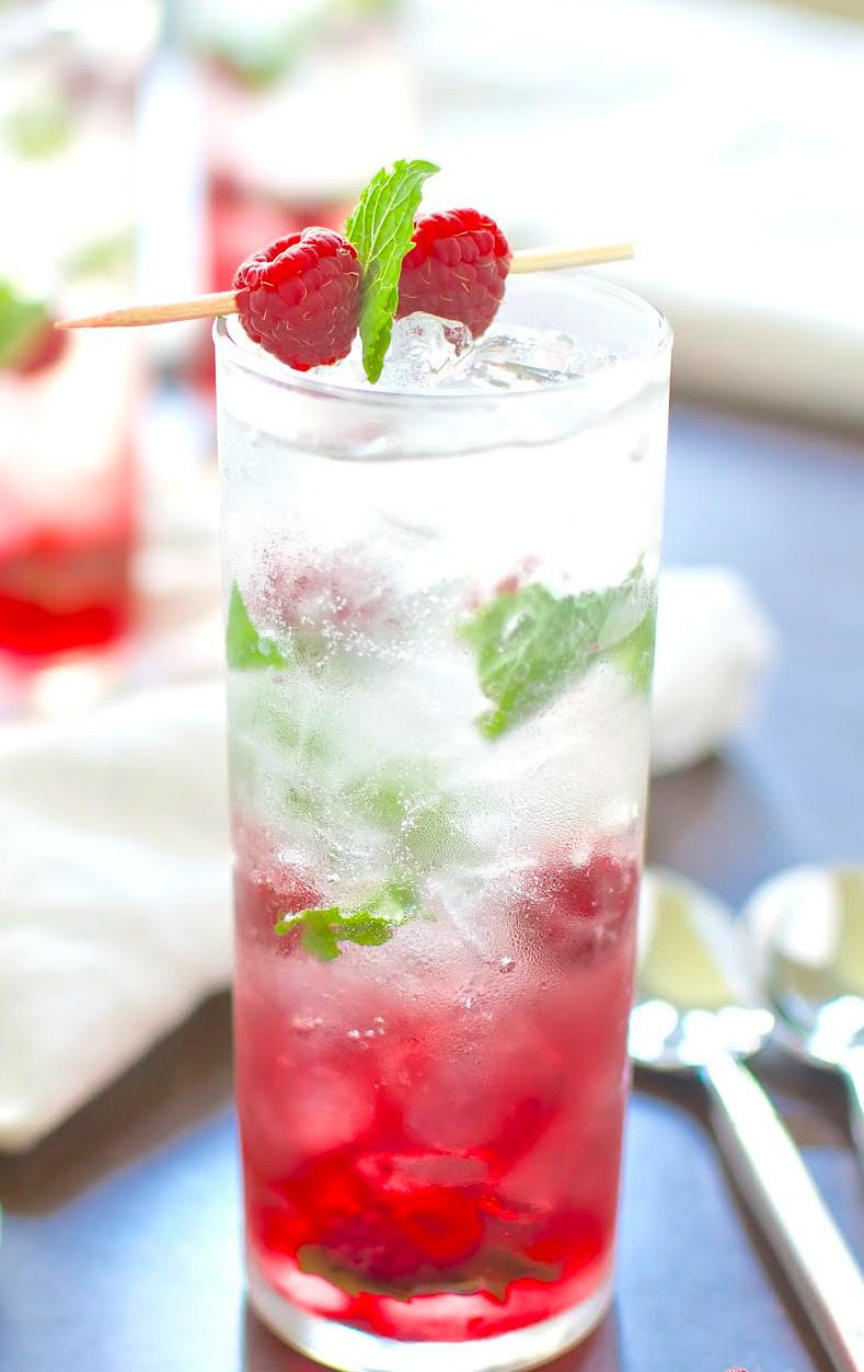 Raspberry Grapefruit Refresher Recipe Cocktail Beverage