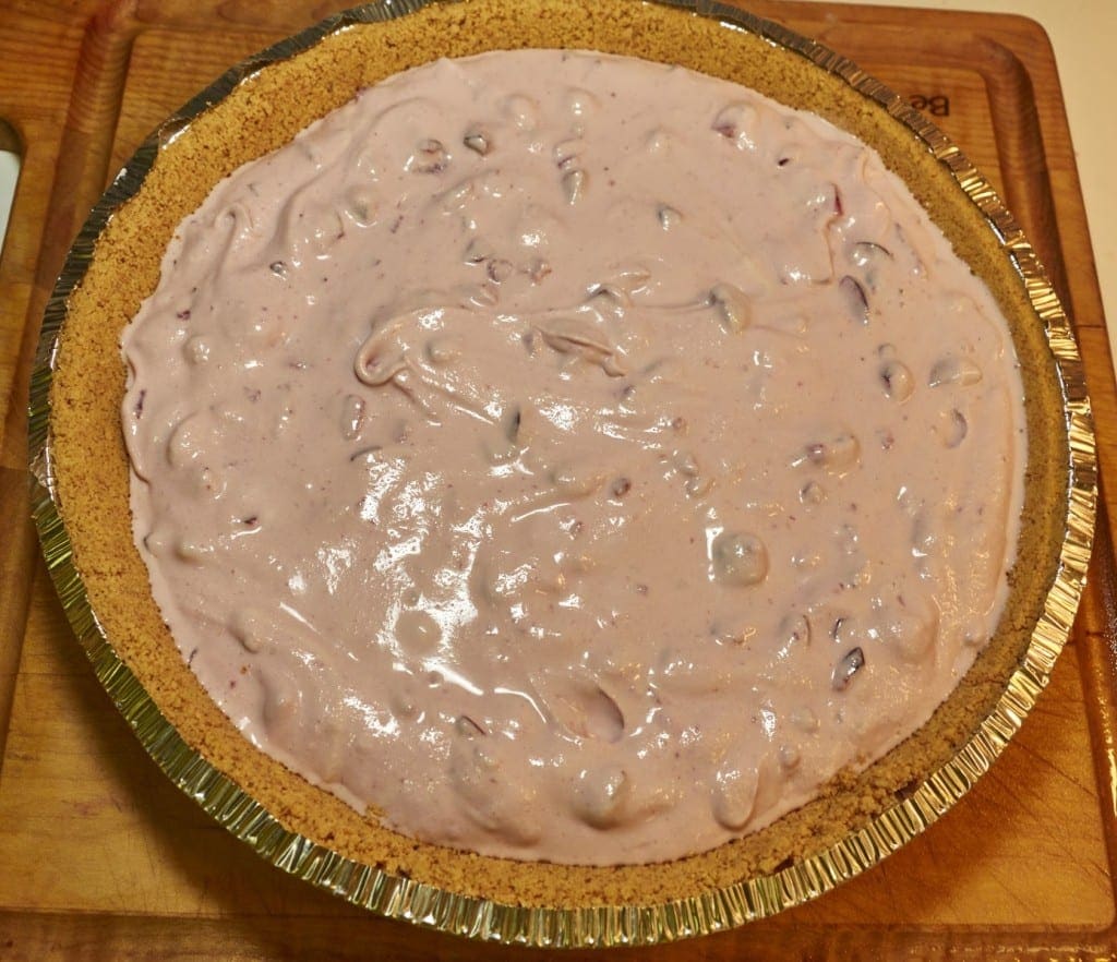 Simple & Easy No Bake Frozen Cherry Custard Pie Recipe