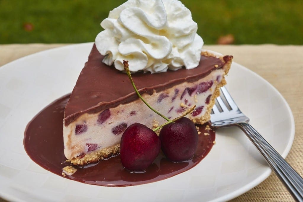Simple & Easy No Bake Frozen Cherry Custard Pie Recipe