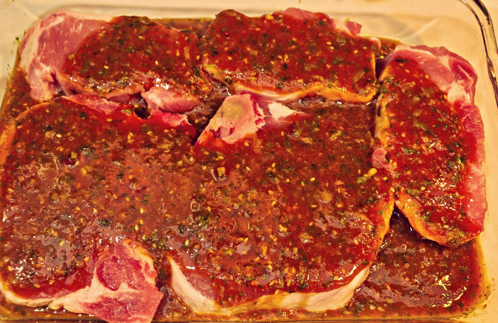 chops with marinade