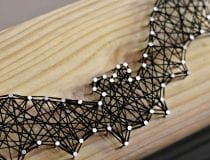 Halloween Bat String Craft 1