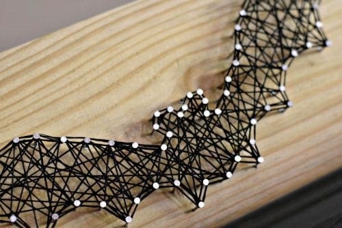 Halloween Bat String Craft 1