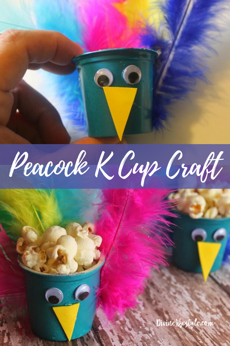 Upcycled K Cup Peacocks Craft Easy Kids DIY Divine Lifestyle