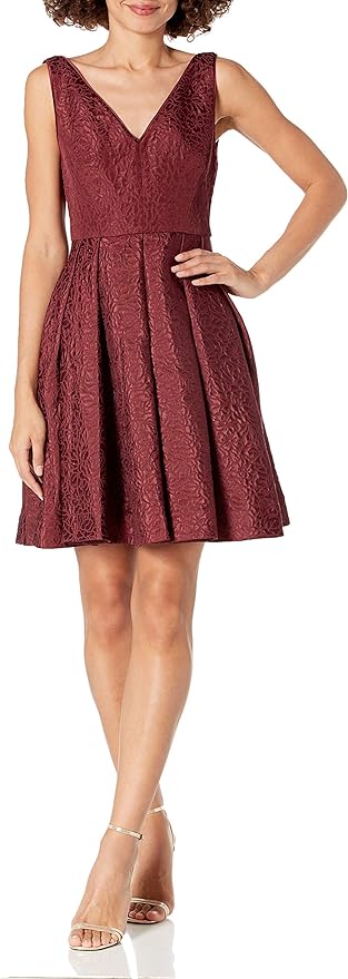 ERIN erin fetherston Women's Coco Jacquard Fit and Flare Dress