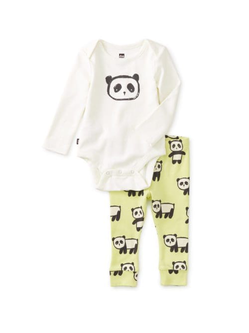 Tea Collection Baby Bodysuit Outfit Panda Parade