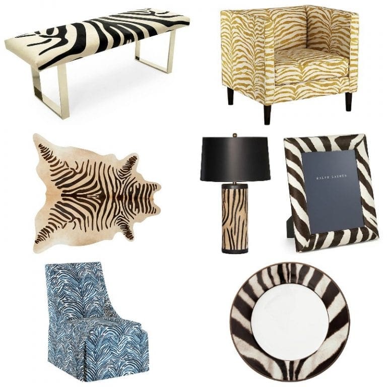 Zebra Print Home Decor