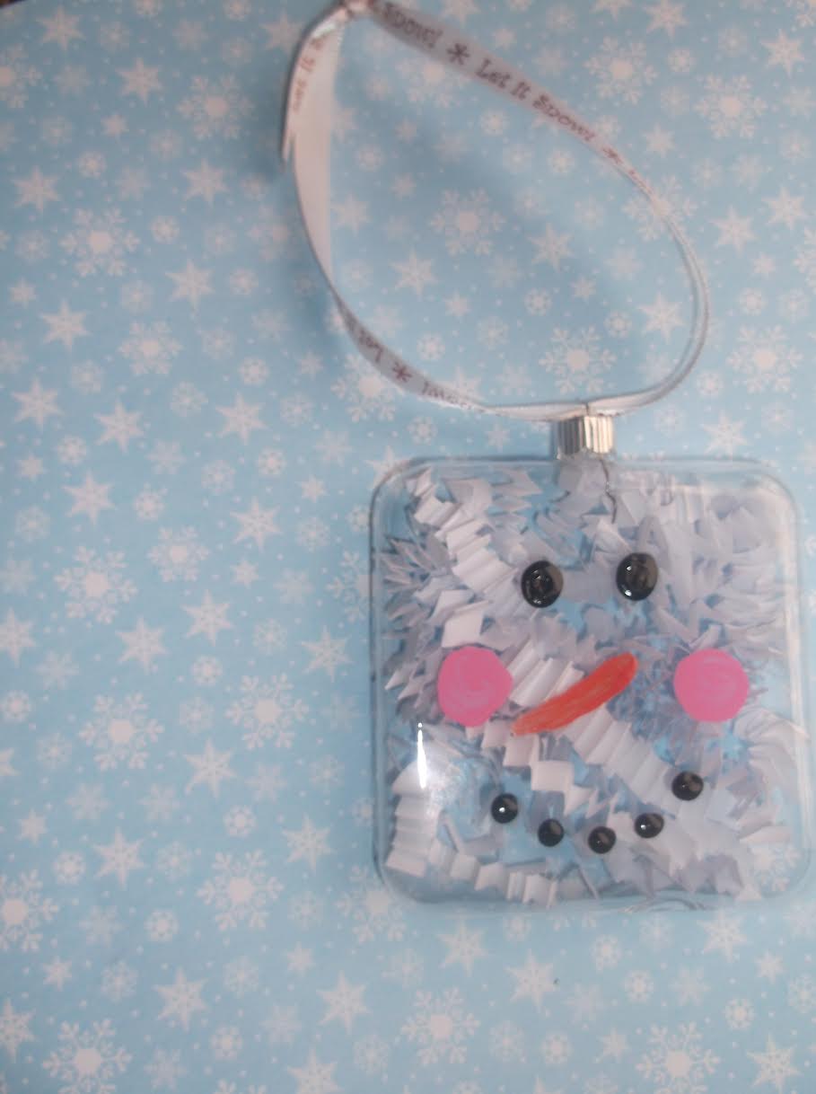 DIY Glass Snowman Ornament