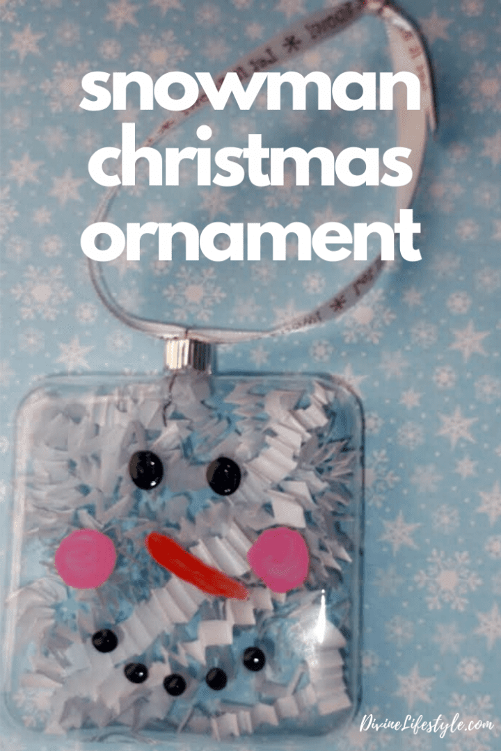 Glass Snowman Christmas Ornament 