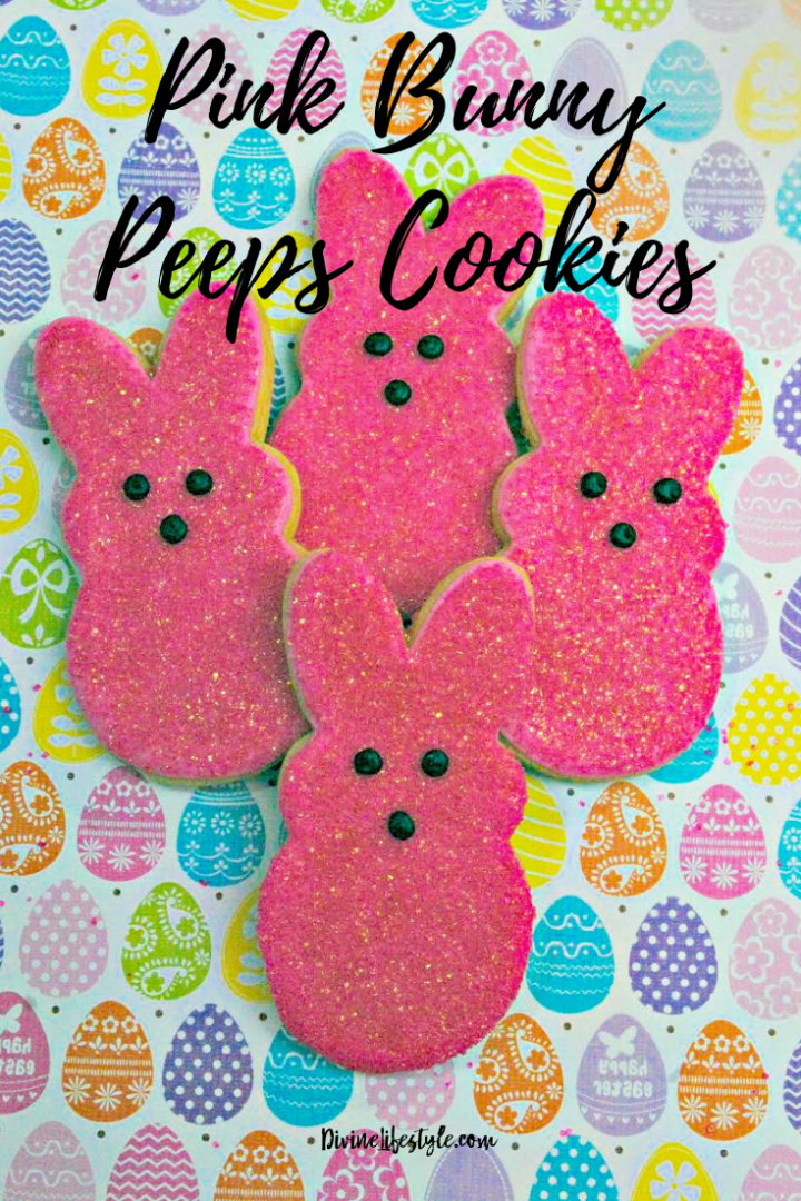 Pink Bunny Peeps Cookies