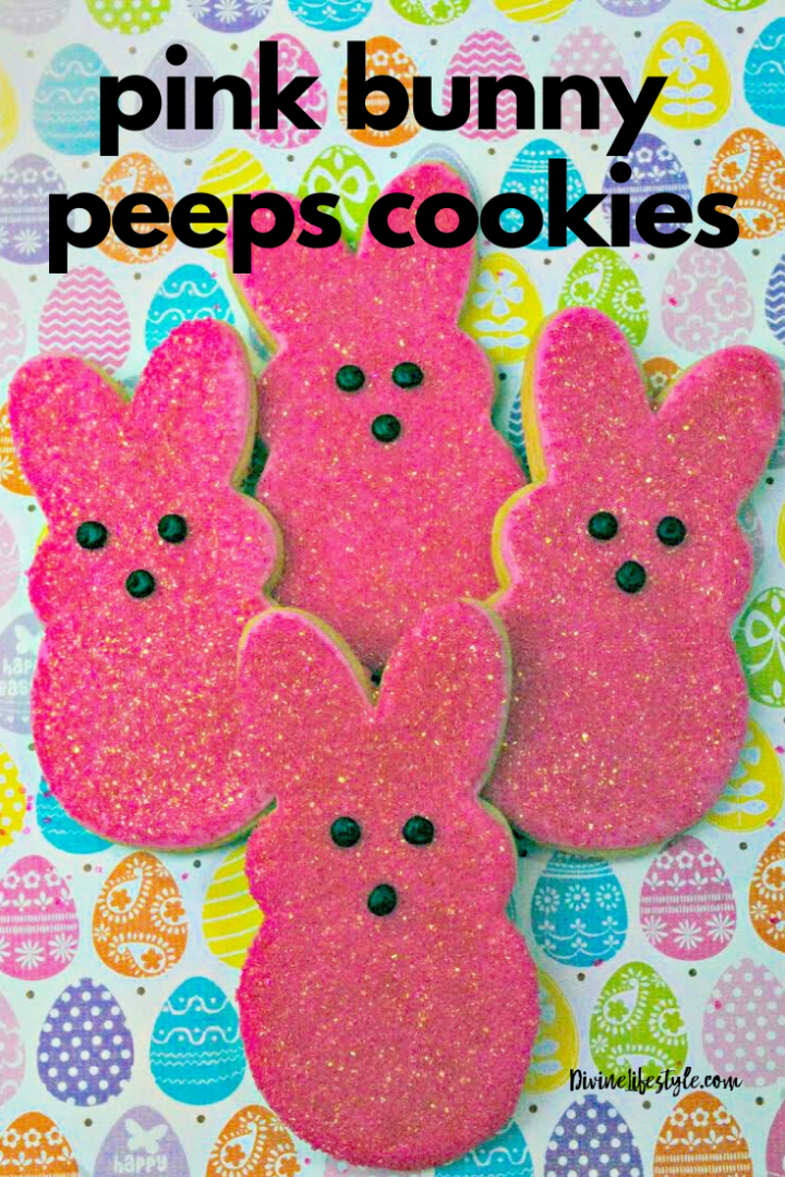 Pink Bunny Peeps Cookies