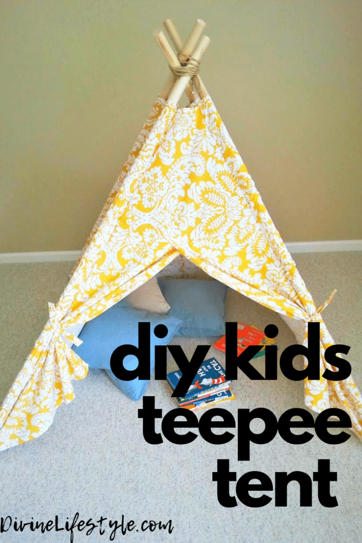 DIY Kids Teepee Tent Tutorial for a Creative Play Space how to make a child's teepee tent