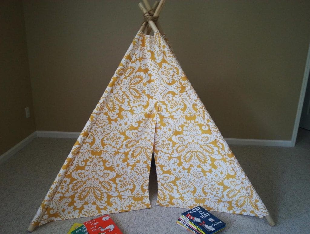 DIY Kids Teepee Tent Tutorial How to Make a Child's Teepee Tent