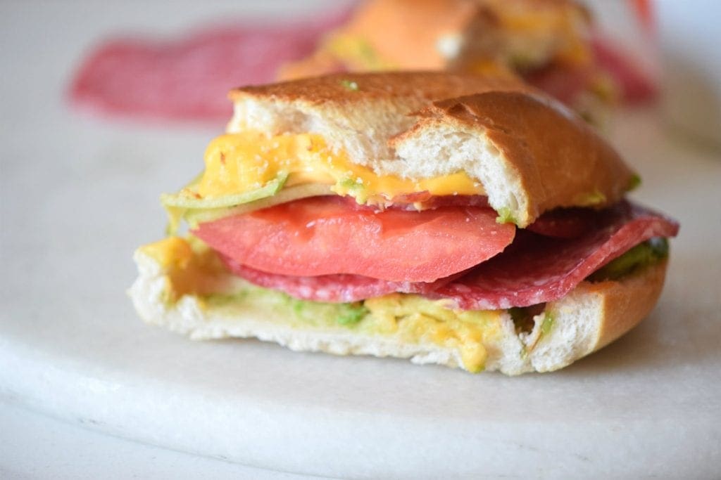 Grilled Cheese, Avocado & Pepperoni Panini