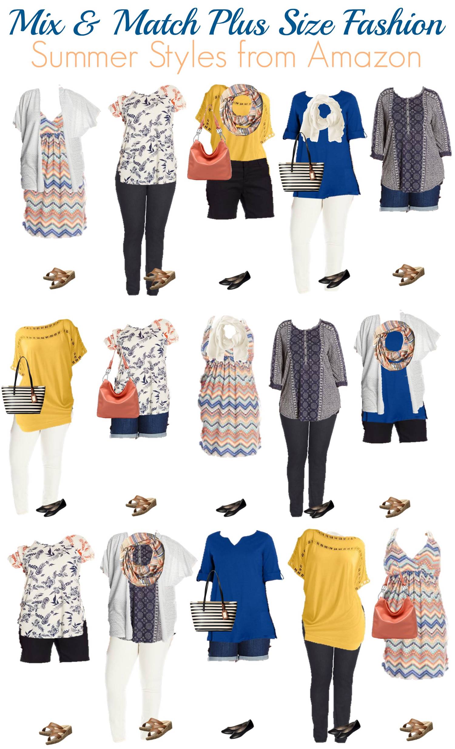 Women's Mix Match Plus Size Summer