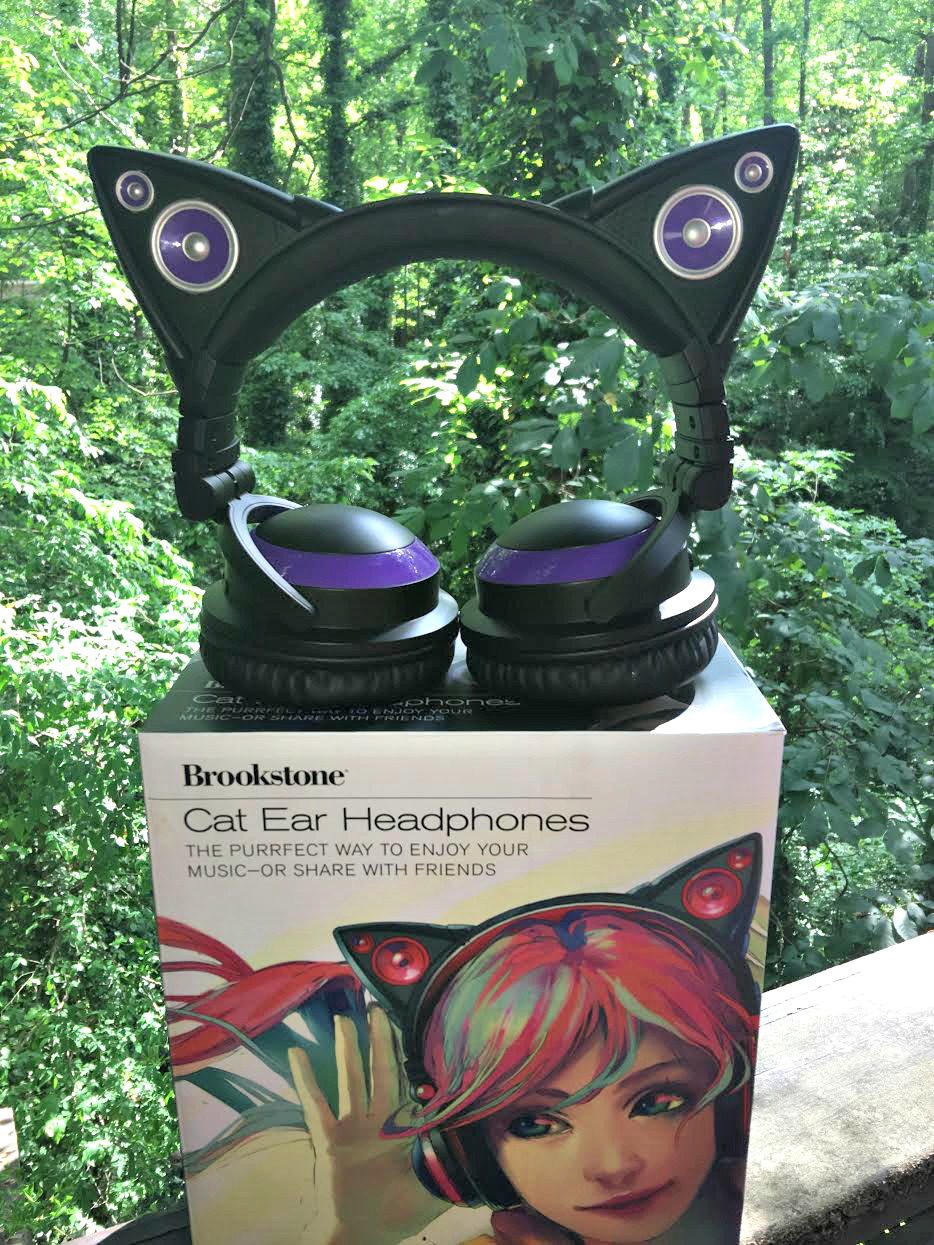 Brookstone wireless cat ear headphones with removable discount ears