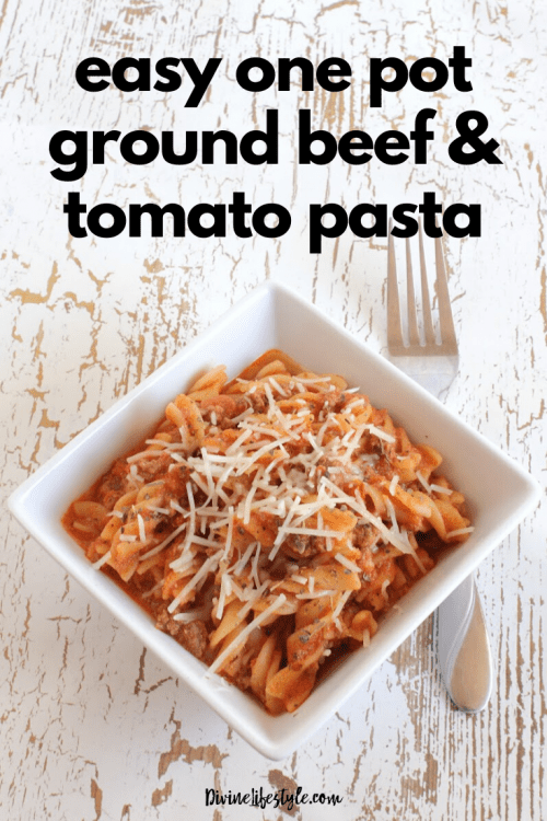 Easy One Pot Pasta Ground Beef and Tomato Recipe