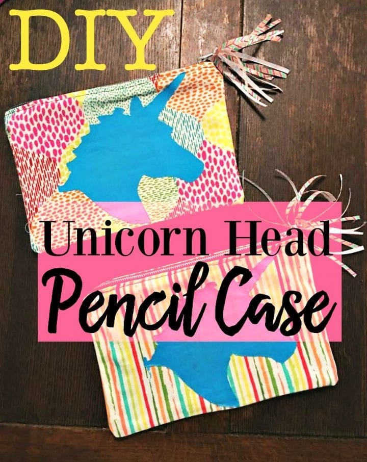 DIY Unicorn Head Pencil Case Waverly Inspirations Makeup Case