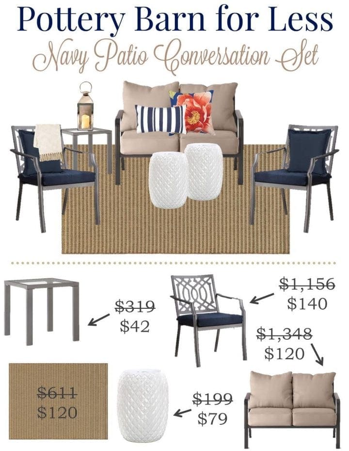 Pottery Barn and Target Patio Sets 