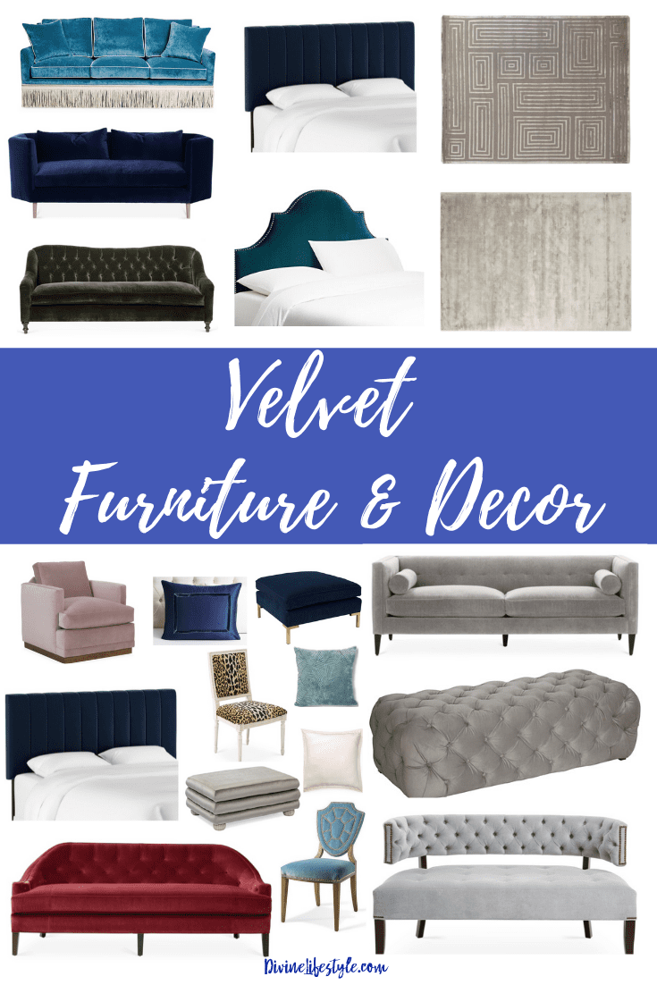 Velvet Furniture and Decor for the Home