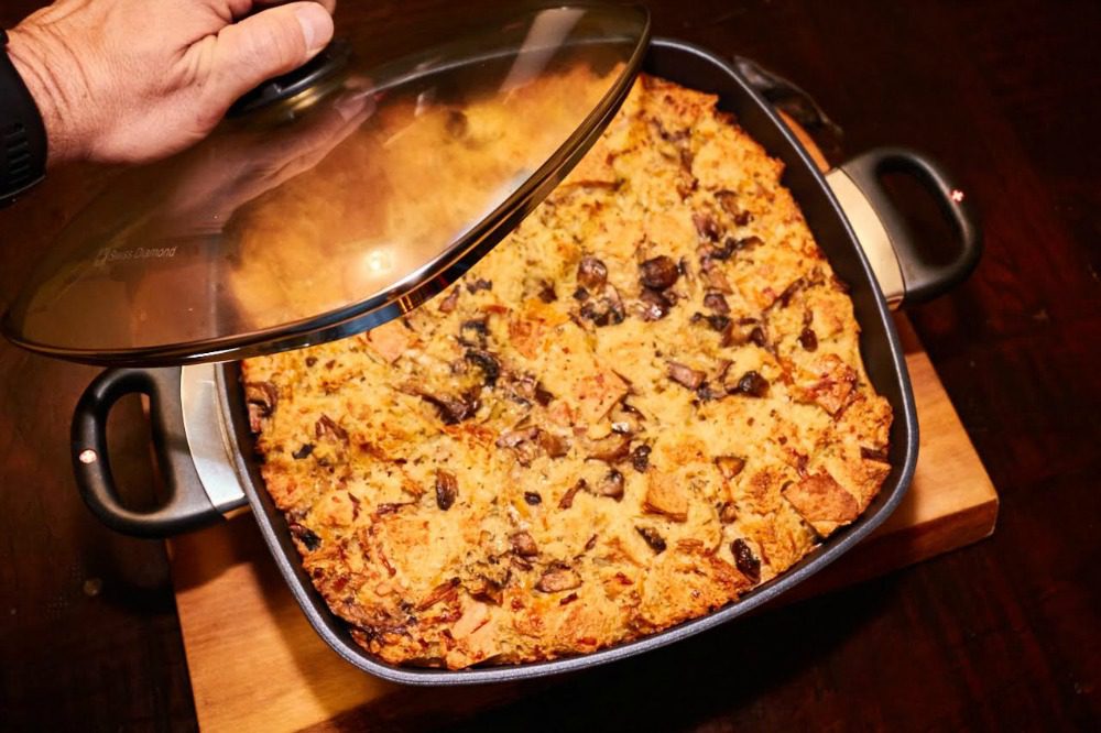 Savory Wild Mushroom Bread Pudding Recipe for the Holidays
