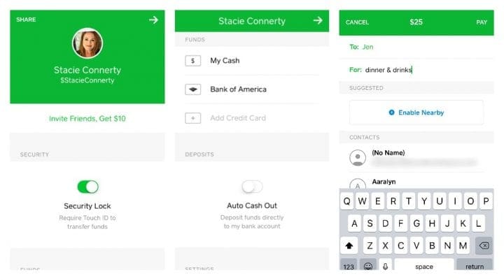 Share the bill with friends with Square Cash