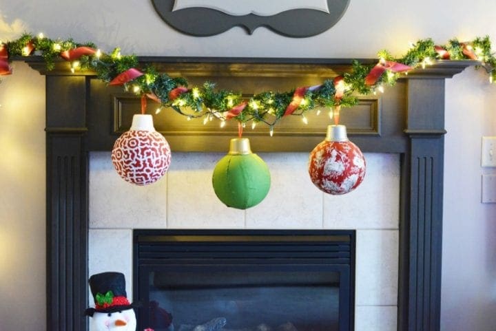 Easy DIY Giant Fabric Ornaments #WaverlyInspirations #InAWaverlyWorld