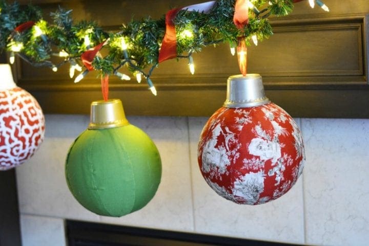 Easy DIY Giant Fabric Ornaments #WaverlyInspirations #InAWaverlyWorld