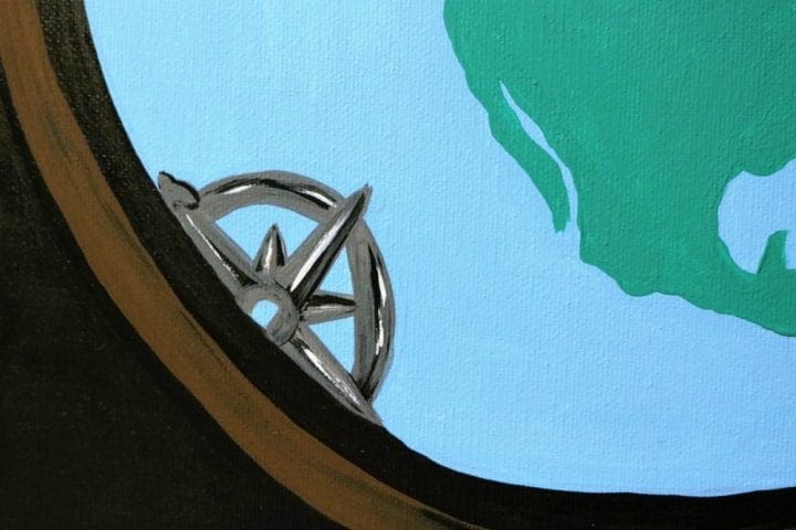 DIY Canvas Globe Painting