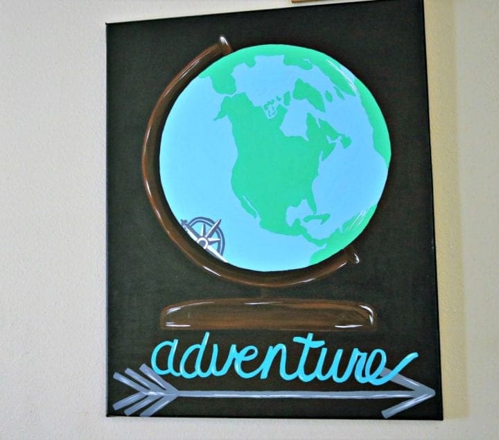 DIY Canvas Globe Painting