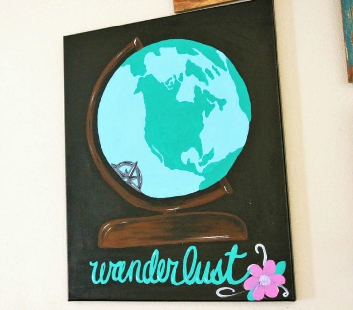 DIY Canvas Globe Painting