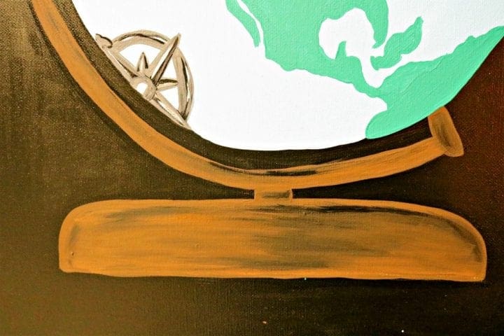DIY Canvas Globe Painting