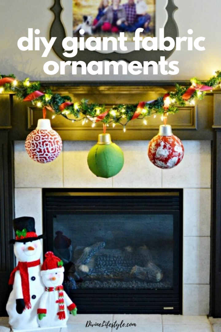 Easy DIY Giant Fabric Ornaments