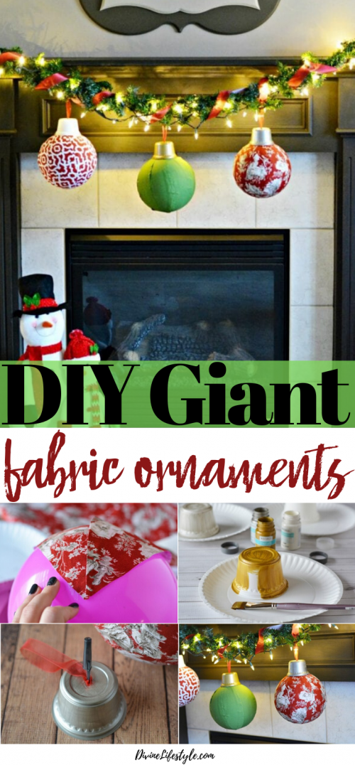 Easy DIY Giant Fabric Ornaments Christmas Divine Lifestyle