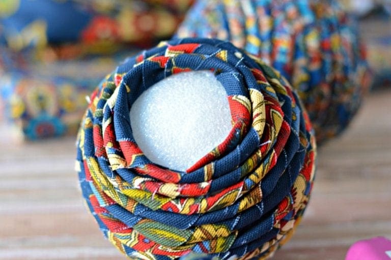 DIY Twisted Scrap Fabric Decor Balls Craft Divine Lifestyle