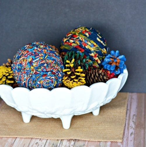 DIY Twisted Scrap Fabric Decor Balls Craft Divine Lifestyle