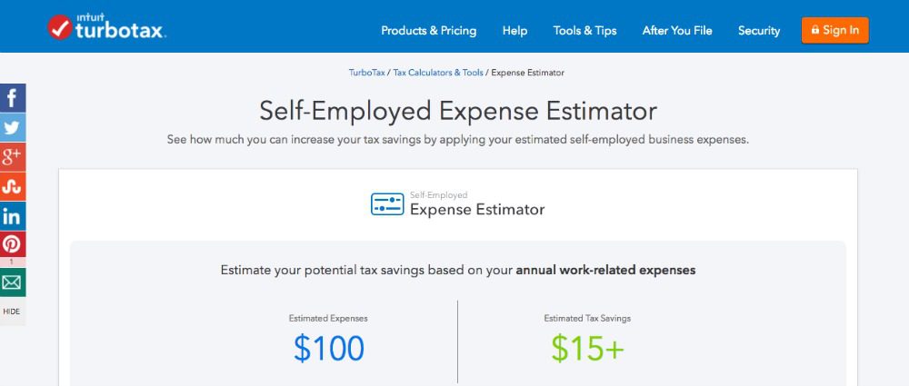 turbo tax business expense categories