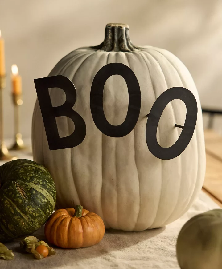 Anthropologie BOO Pumpkin Stake Set