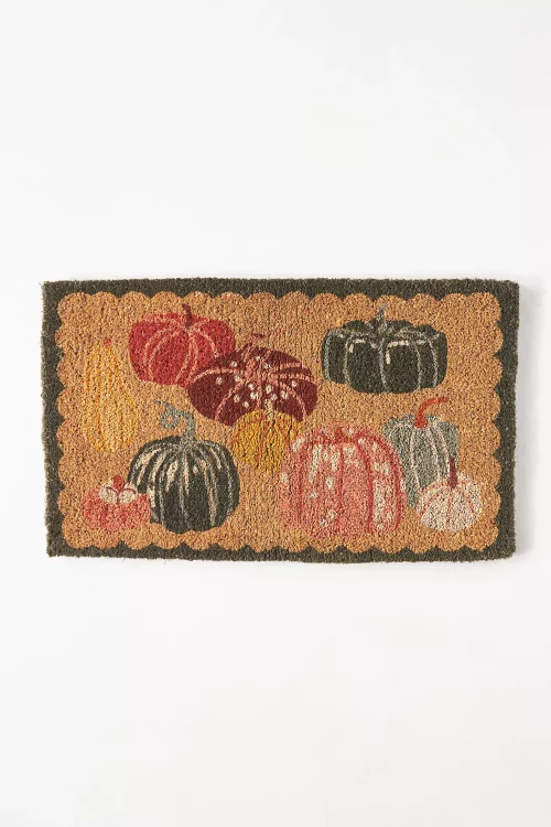 Anthropologie Pumpkin Harvest Doormat