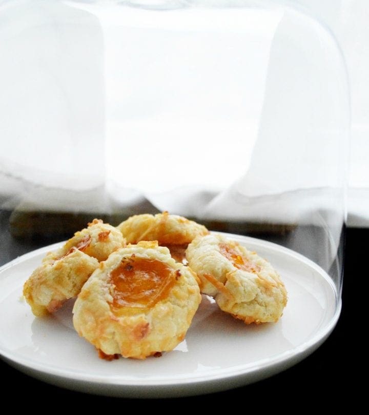 Apricot Coconut Thumbprint Cookies