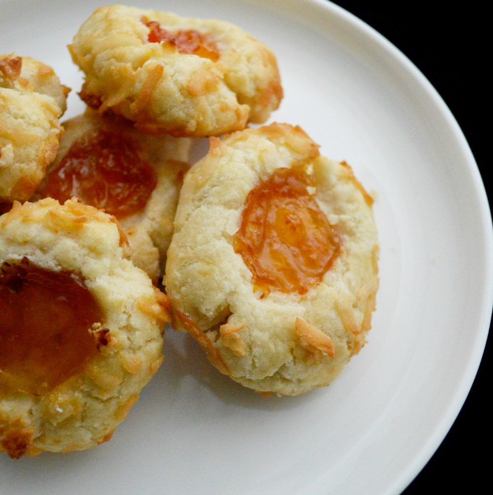 Apricot Coconut Thumbprint Cookies Dessert Recipe