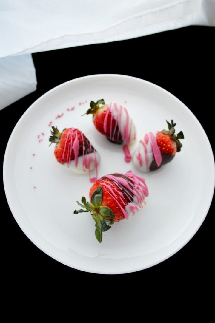 Pink and White Chocolate Covered Strawberries